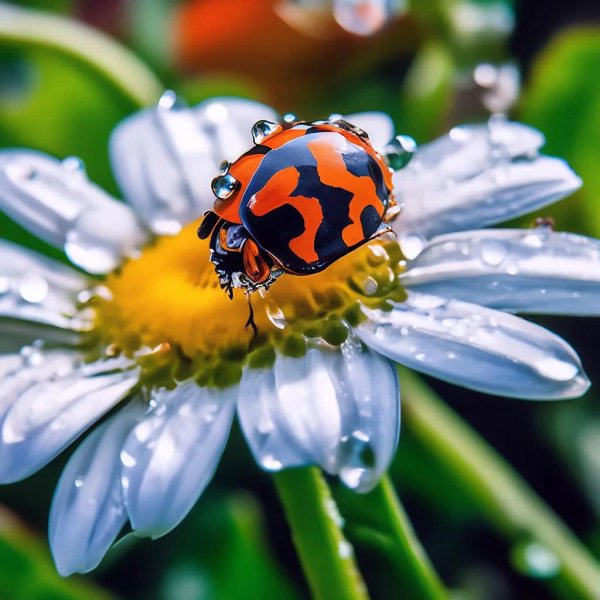 С божьей коровкой