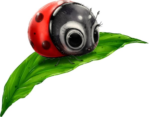 С божьей коровкой