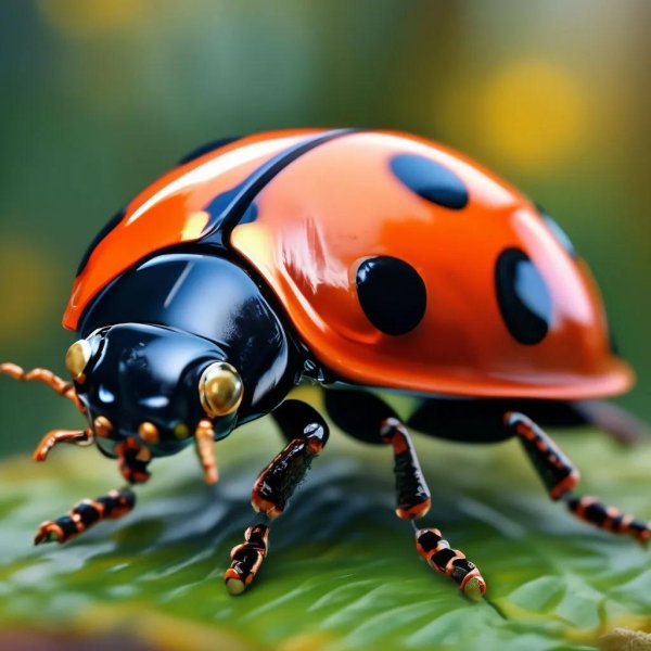 С божьей коровкой