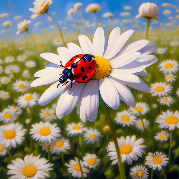 С божьей коровкой