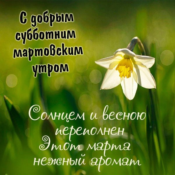 Хорошей субботы весенние