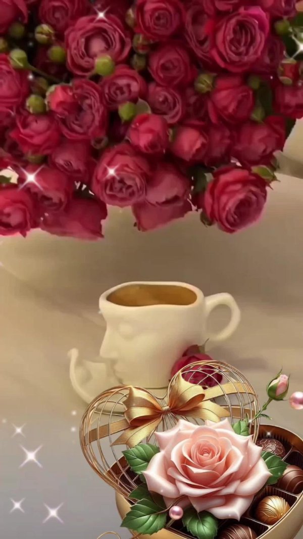 доброго утра с розами