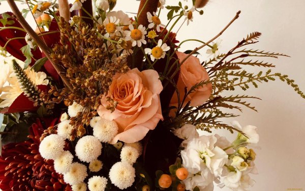 осенние букеты цветов