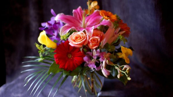 вечерний букет цветов