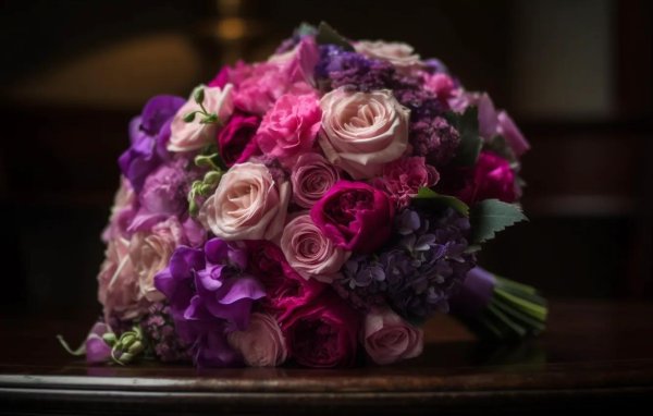 фиолетовые букеты