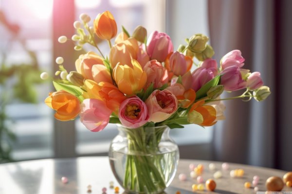 цветы тюльпаны в вазе