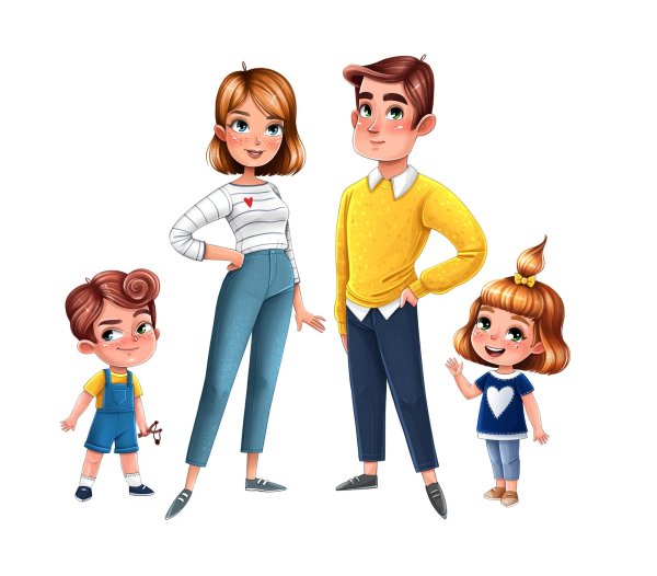 Семья мультяшные