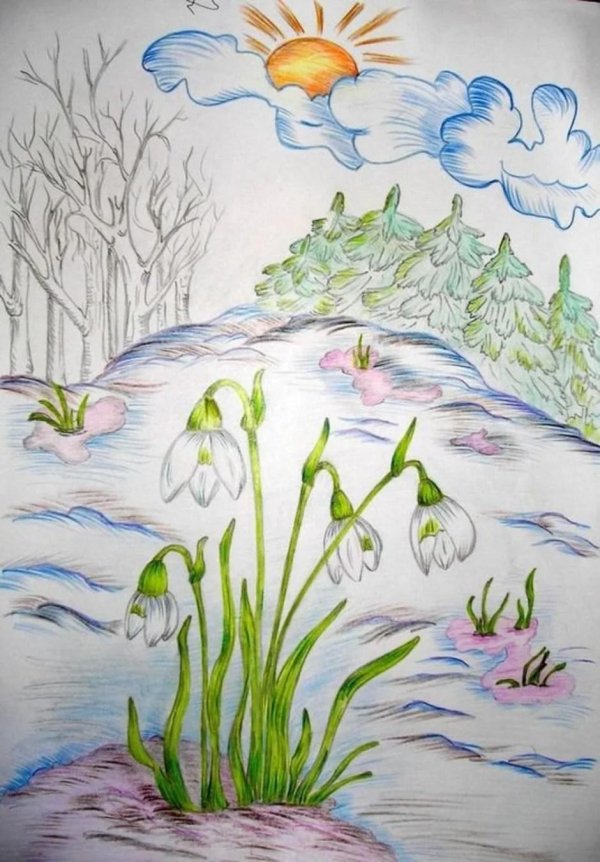 Нарисованные про весну