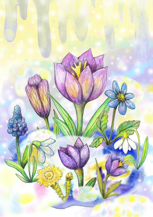 Нарисованные про весну