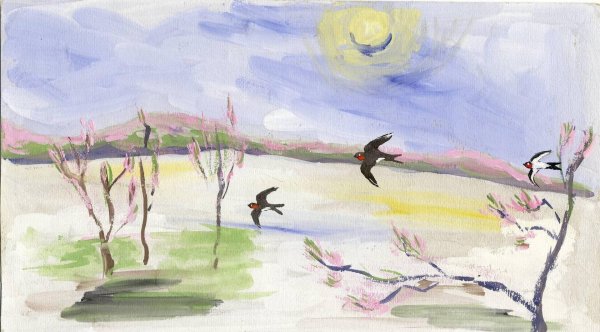 Нарисованные про весну