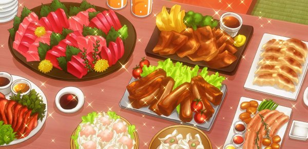 С блюдами и едой