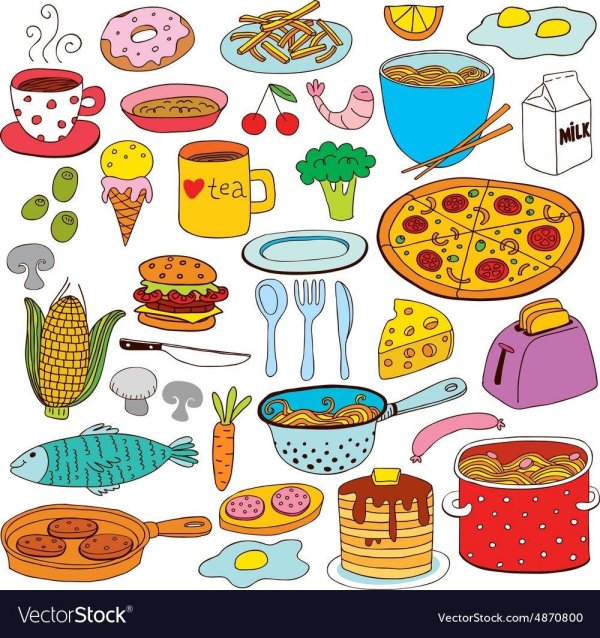 С блюдами и едой