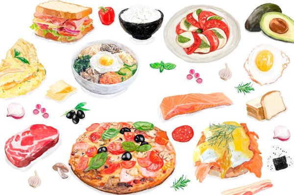 С блюдами и едой