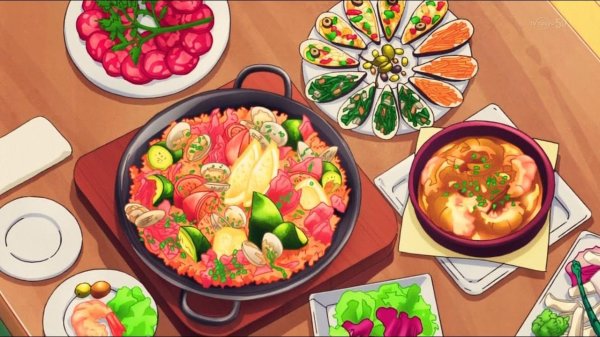 С блюдами и едой