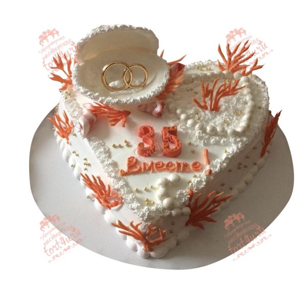 Коралловая свадьба с пожеланиями