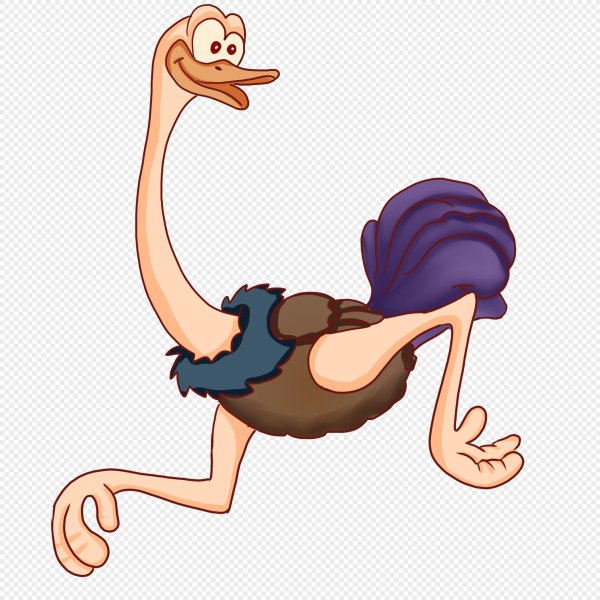 Страуса для детей цветные