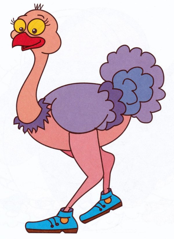 Страуса для детей цветные