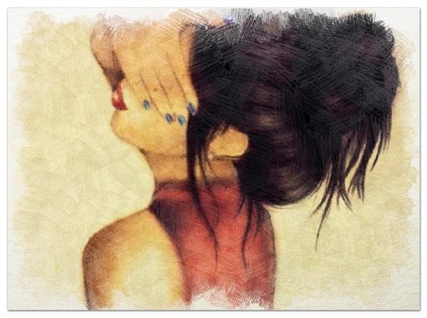 Девушек со спины нарисованные