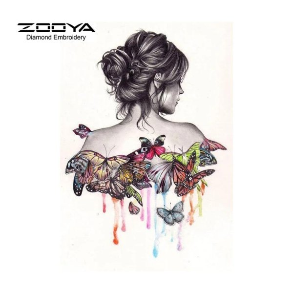 Девушек со спины нарисованные