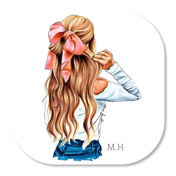 Девушек со спины нарисованные