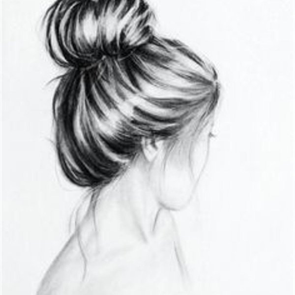 Девушек со спины нарисованные