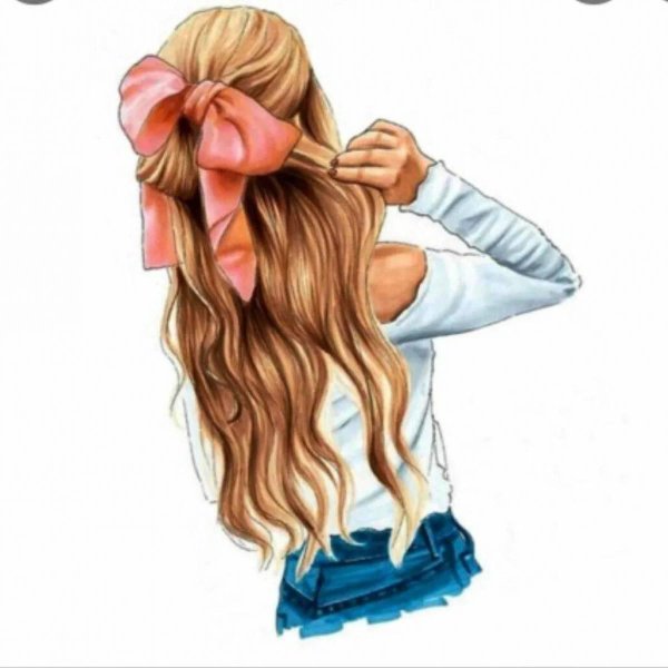 Девушек со спины нарисованные