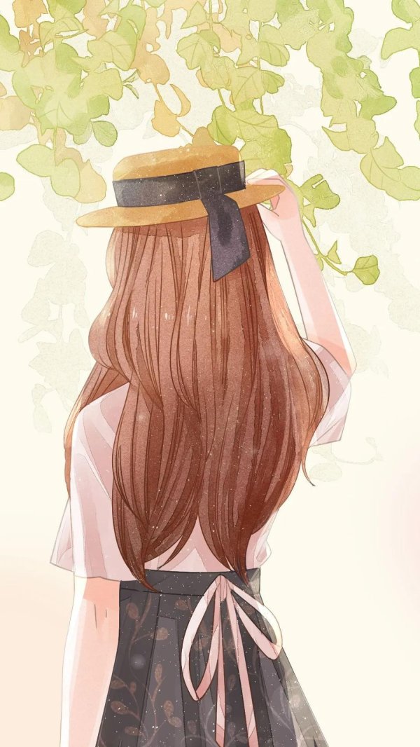 Девушек со спины нарисованные