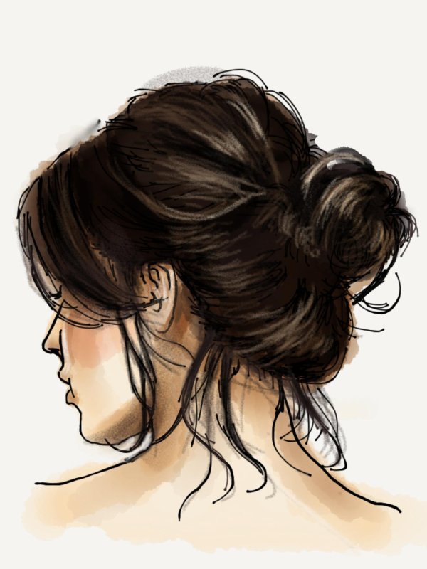 Девушек со спины нарисованные