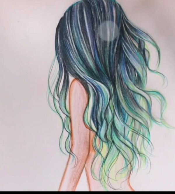 Девушек со спины нарисованные