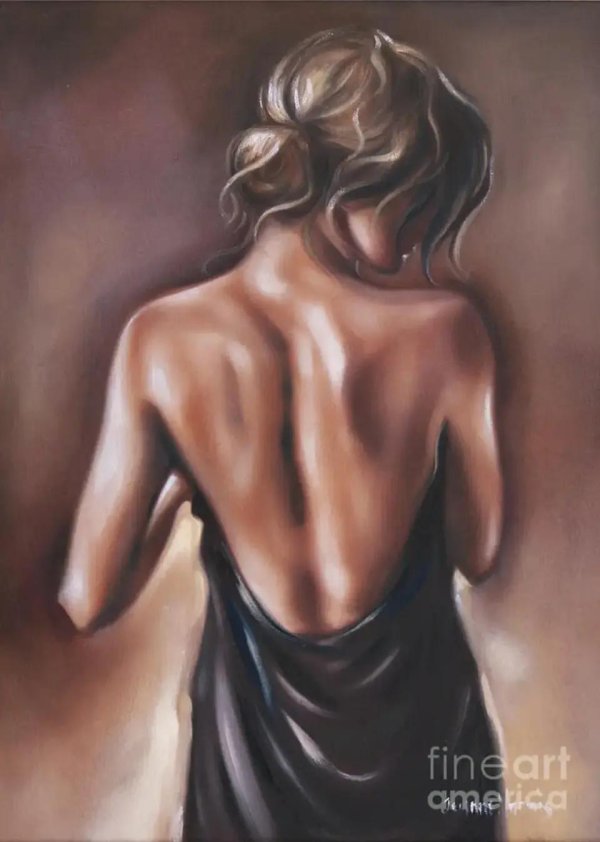 Девушек со спины нарисованные