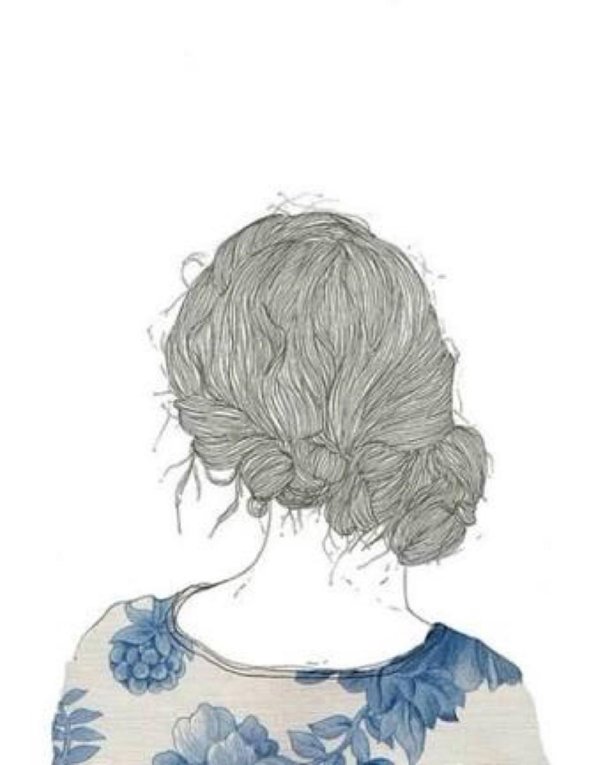 Девушек со спины нарисованные