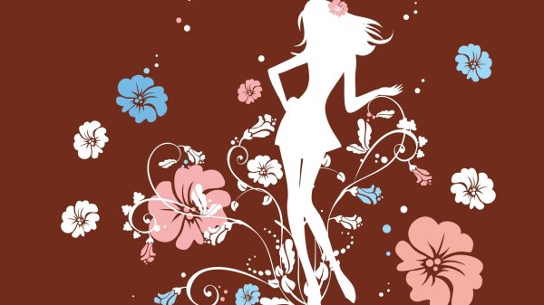 силуэты цветов