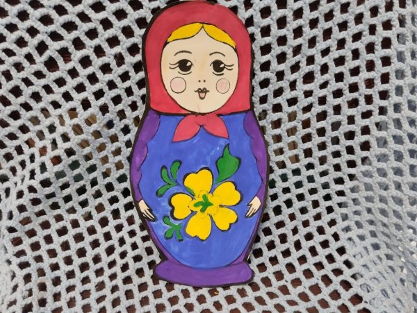 Матрешка для детей нарисованные цветные
