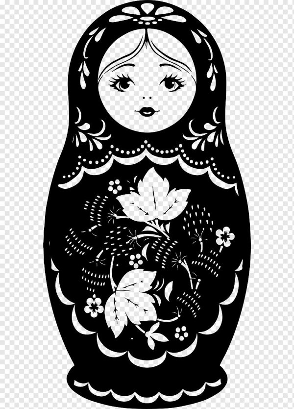 Матрешка для детей нарисованные цветные