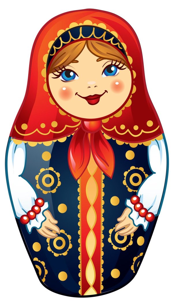 Матрешка для детей нарисованные цветные