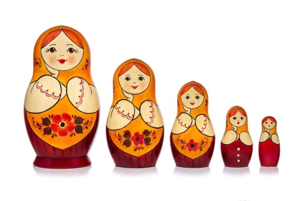 Матрешка для детей нарисованные цветные