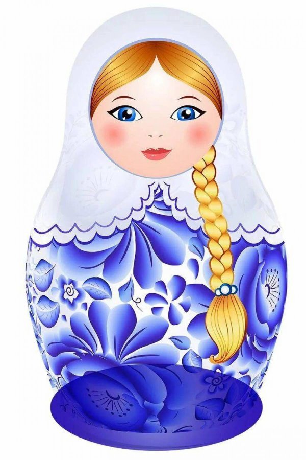 Матрешка для детей нарисованные цветные
