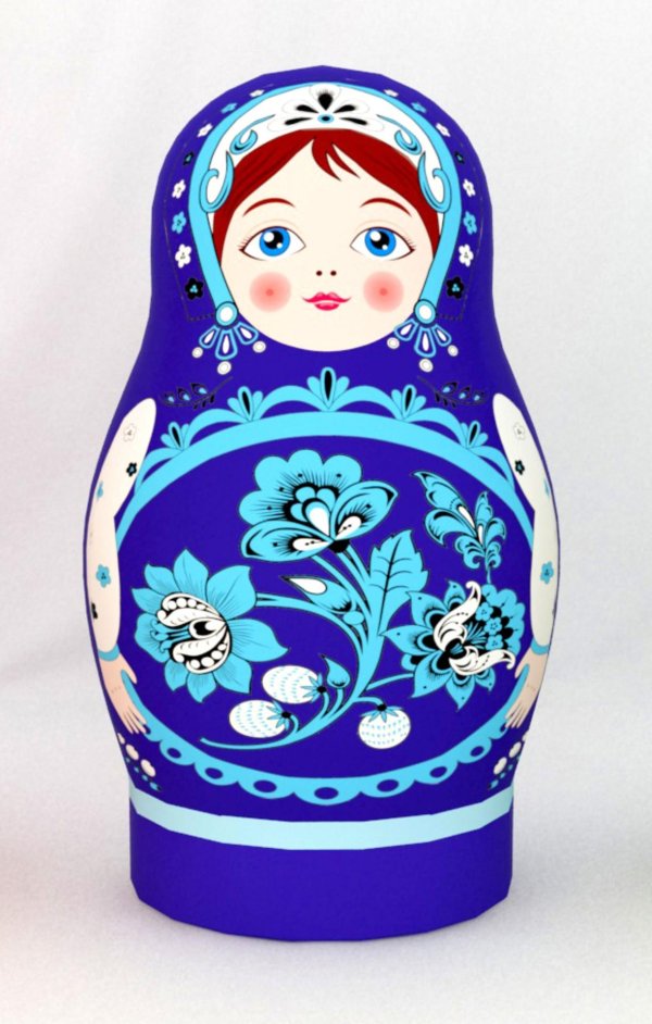 Матрешка для детей нарисованные цветные