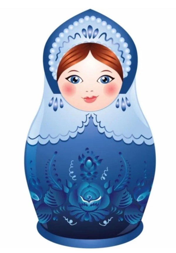 Матрешка для детей нарисованные цветные