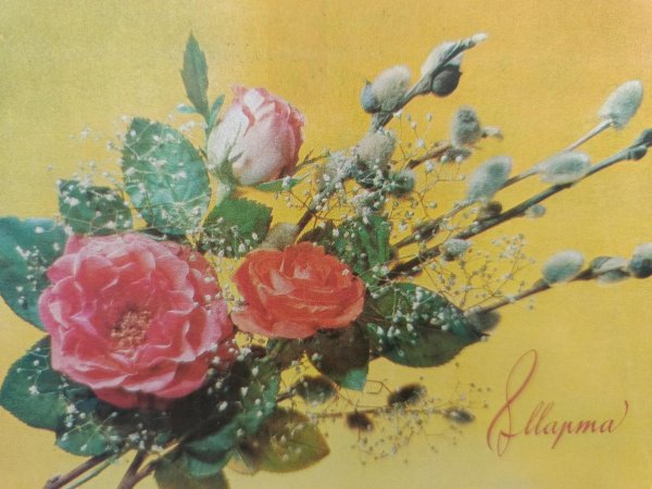 открытки ссср цветы