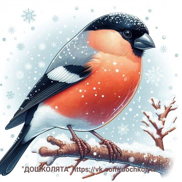 Птиц зимующих для детей цветные