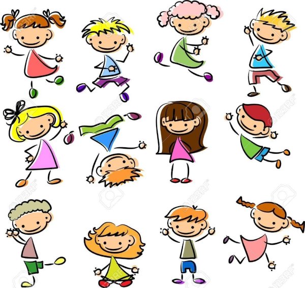 Детей для детей нарисованные цветные