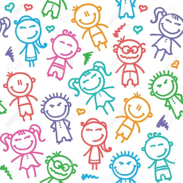 Детей для детей нарисованные цветные