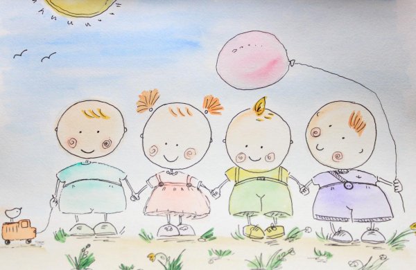 Детей для детей нарисованные цветные