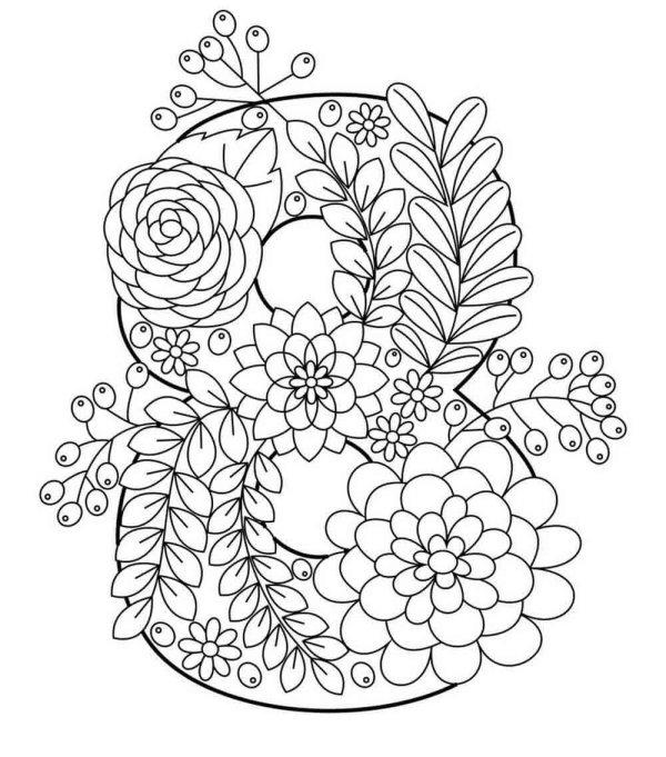 раскраски антистресс с цветами