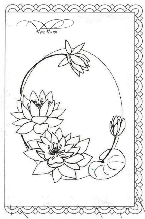 кувшинка карандашом