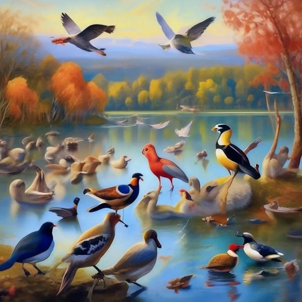 Животных и птиц для детей цветные