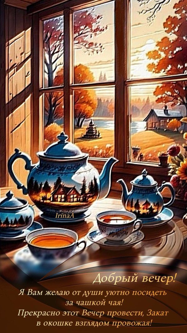 С добрым вечером осенние с пожеланиями