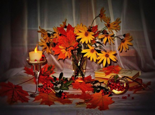 С добрым вечером осенние с пожеланиями