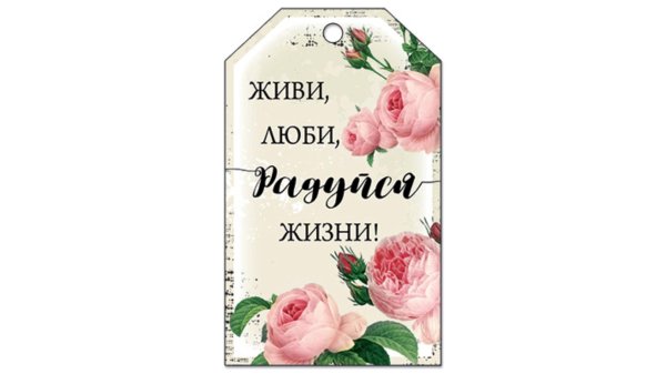 Радуйтесь жизни и каждому дню с надписью